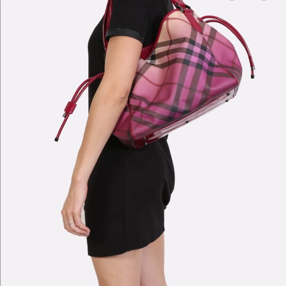 💕 Burberry Nova Check Pink Ombré Shoulder Bag 💕 - Picture 2 of 12